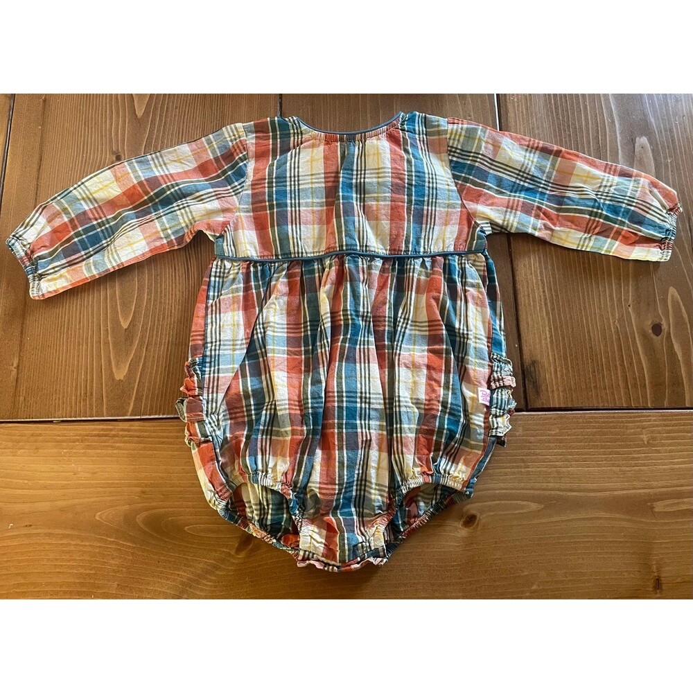 RuffleButts Plaid Bubble Romper - Size 18-24 Months